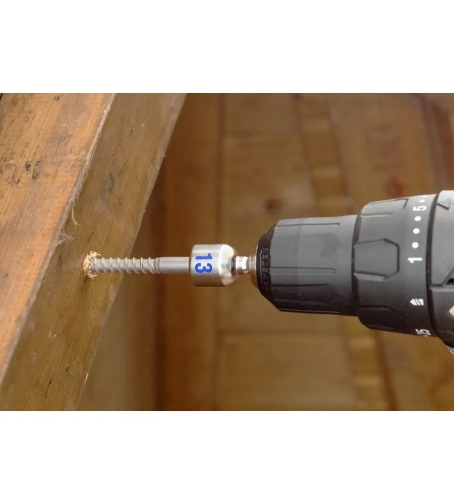 Trapani E Avvitatori|Set 5 inserti a bussola magnetici connex in acciaio cromato