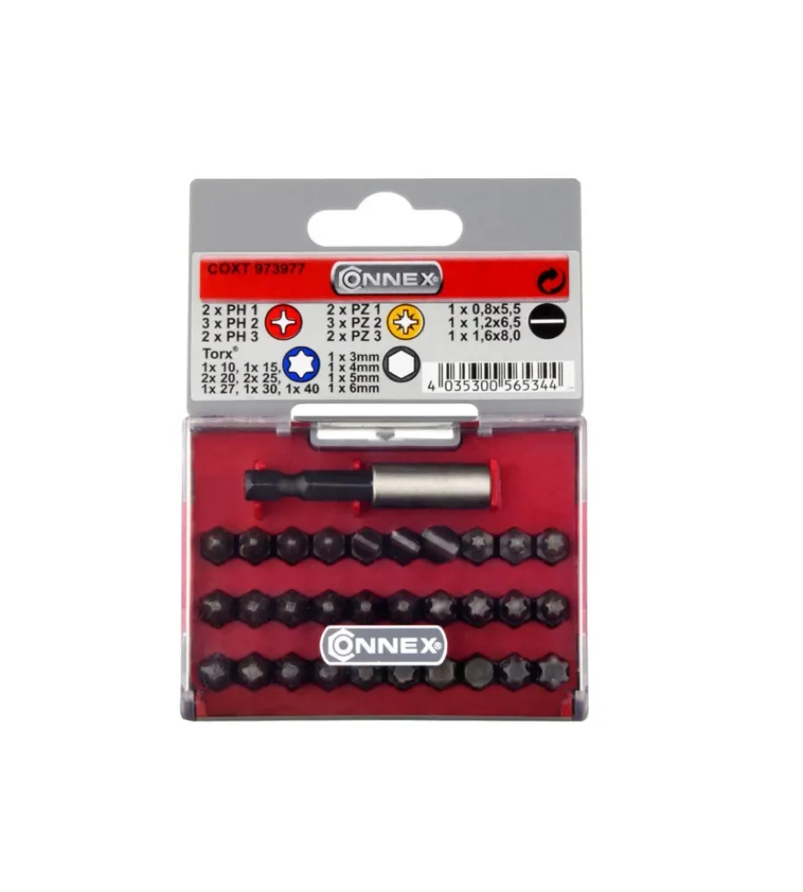 Set 30 inserti per avvitatore connex "max-power" con supporto magnetico Trapani E Avvitatori