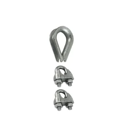 Sistemi Di Fissaggio|Set 2 morsetti + 1 redance - per funi ø 3 mm.