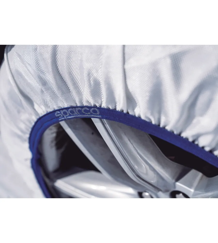 Sparco Catene E Calze Da Neve|Set 2 pezzi calze da neve in tessuto bianco silenziose, tg s - spt60