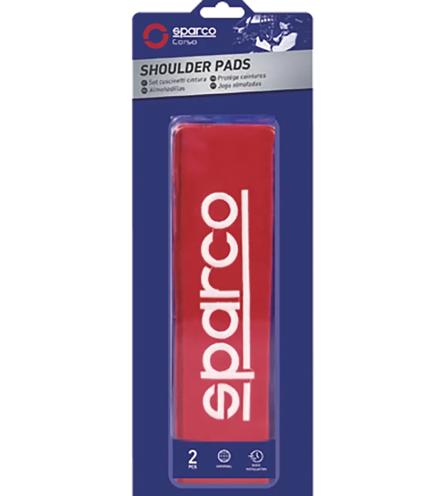 Sparco Auto Interno|Set 2 pezzi di cuscinetti passacintura spc1204 universali per auto rossi