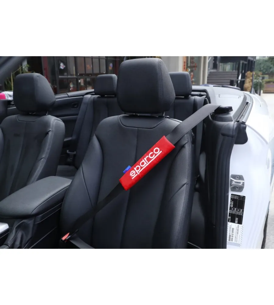 Sparco Auto Interno|Set 2 pezzi di cuscinetti passacintura spc1204 universali per auto rossi