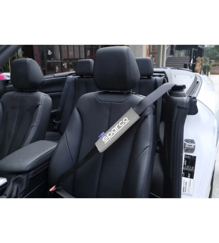 Auto Interno-Sparco Set 2 pezzi di cuscinetti passacintura spc1204 universali per auto grigi