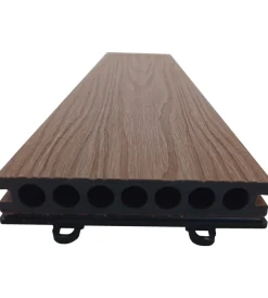 Fontane, Decorazioni E Pavimentazioni|Set 12 pezzi di piastrella da esterno riviera in wpc con finitura teak 60x15 cm