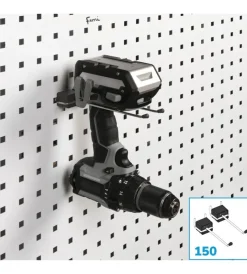 Officina E Garage|Set 10 pezzi gancio con puntale fami "the block" per pannello foro quadro antiribaltamento 150 mm
