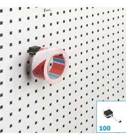 Officina E Garage|Set 10 pezzi gancio con puntale fami "the block" per pannello foro quadro antiribaltamento 100 mm