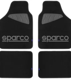 Sale Set 4 pezzi tappeti moquette per auto , colore nero e grigio Auto Interno