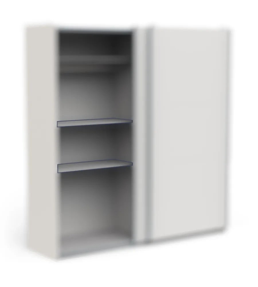 Outlet Set 2 ripiano per armadio "ghost 200" 95x39,1x3 cm Armadi