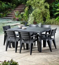 Mobili Da Giardino E Accessori-Keter Set 6 sedie da esterno impilabili