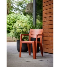 Mobili Da Giardino E Accessori-Keter Set 6 sedie da esterno impilabili