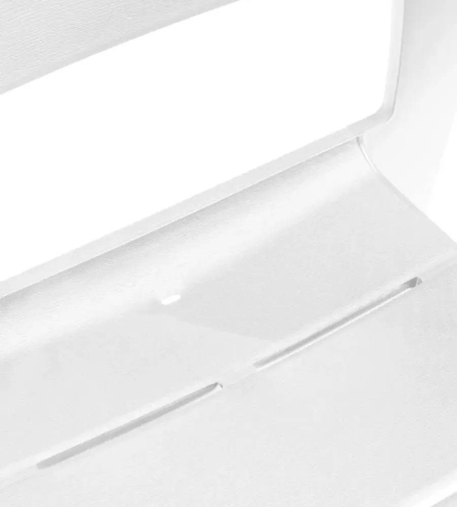 Keter Mobili Da Giardino E Accessori|Set 6 sedie da esterno impilabili "julie" in polipropilene bianco effetto legno 61,5x58,5x79 cm