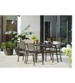 Sale Set 2 sedie da esterno "metaline" in polipropilene effetto metallo bronzo 60x53x81 cm Mobili Da Giardino E Accessori