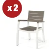 Online Set 2 sedie da giardino "harmony" in polipropilene cappuccino 59x60x86 cm Mobili Da Giardino E Accessori