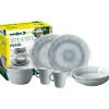 Campeggio-Brunner Set 8 stoviglie da campeggio "pearl" in stone touch antiscivolo