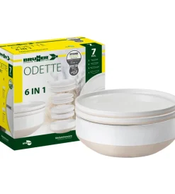 Campeggio-Brunner Set 7 stoviglie da campeggio "odette" in stone touch antiscivolo