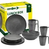 Discount Set 16 stoviglie da campeggio "cottery" in melamina antiscivolo Campeggio