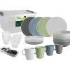 Campeggio-Brunner Set 36 stoviglie da campeggio "dolomit" in stone touch antiscivolo