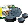 Campeggio-Brunner Set 12 stoviglie da campeggio "venetian" in stone touch antiscivolo