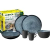 Online Set 8 stoviglie da campeggio "venetian" in stone touch antiscivolo Campeggio
