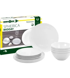 Brunner Campeggio|Set 12 stoviglie da campeggio "spherica" in melamina antiscivolo