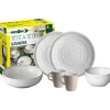 Campeggio-Brunner Set 8 stoviglie da campeggio "savana" in stone touch antiscivolo