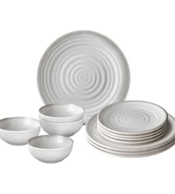 Sale Set 12 stoviglie da campeggio "savana" in stone touch antiscivolo Campeggio