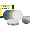Clearance Set 12 stoviglie da campeggio "dolomit" in stone touch antiscivolo Campeggio