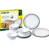 Clearance Set 12 stoviglie da campeggio "pralin" in melamina antiscivolo Campeggio