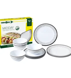 Clearance Set 12 stoviglie da campeggio "pralin" in melamina antiscivolo Campeggio