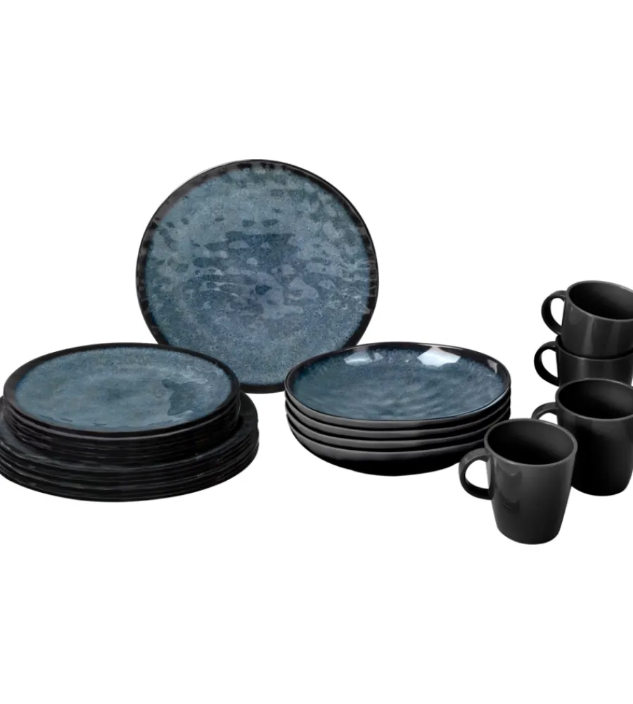Online Set 16 stoviglie da campeggio "venetian" in stone touch antiscivolo Campeggio