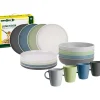 Brunner Campeggio|Set 16 stoviglie da campeggio "dolomit" in stone touch antiscivolo