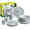 Campeggio-Brunner Set 16 stoviglie da campeggio "pearl" in stone touch antiscivolo