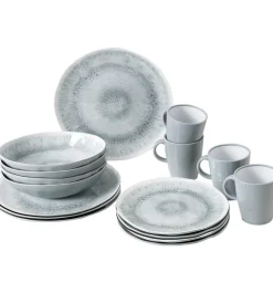 Campeggio-Brunner Set 16 stoviglie da campeggio "pearl" in stone touch antiscivolo