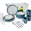 Brunner Campeggio|Set 36 stoviglie da campeggio "tuscany" in stone touch antiscivolo