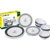 Clearance Set 12 stoviglie da campeggio "nautical" in melamina antiscivolo Campeggio