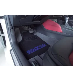Discount Set 4 tappetini neri e blu per auto Auto Interno
