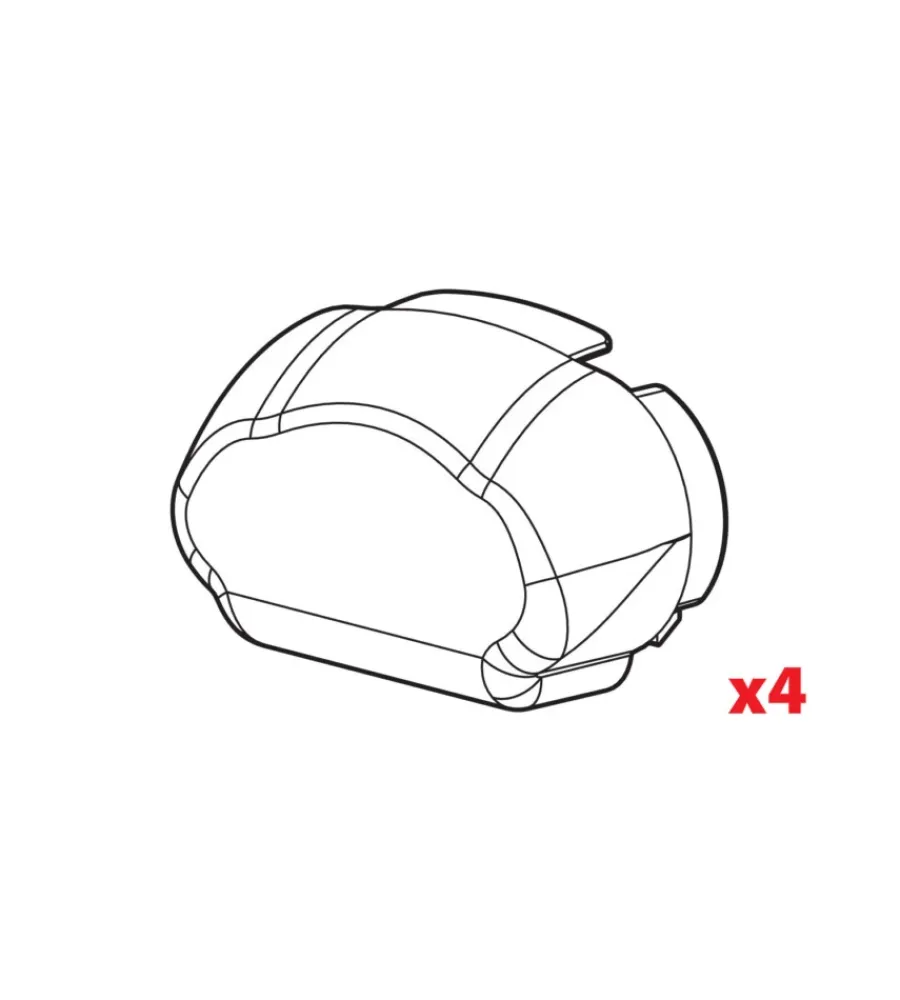 Portaggio-Nordrive Set 4 tappi per barre kuma n99998