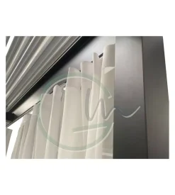 Coperture Per Esterno E Accessori- Set 8 tende bianche per pergola "solanum deluxe" 3x4 mt