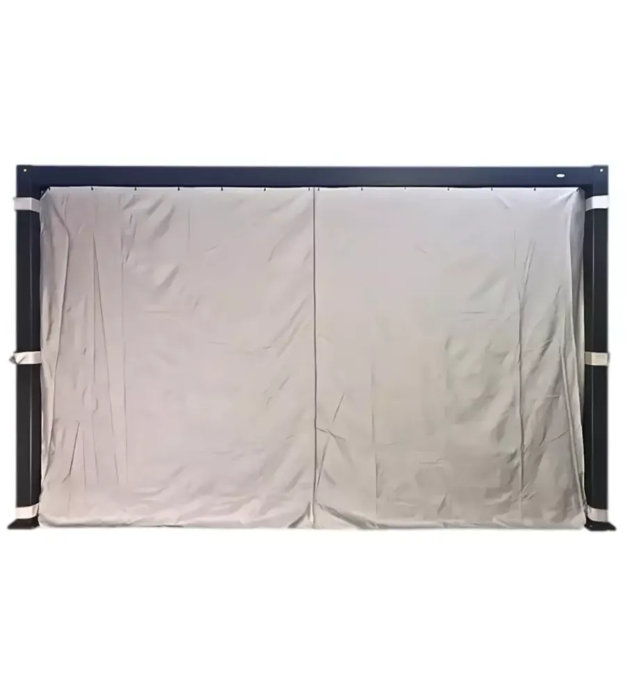 Coperture Per Esterno E Accessori|Set 4 tende per pergola riviera "magnolia" grigio chiaro 300x400 cm