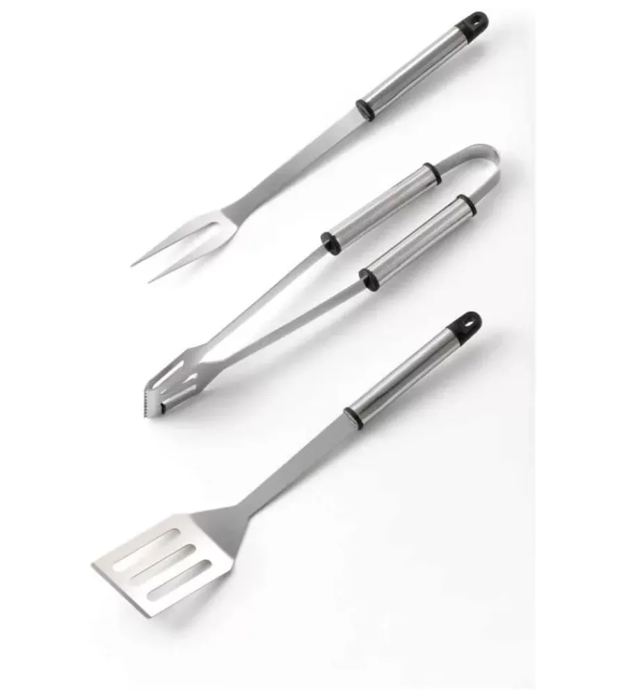 Barbecue-Ompagrill Set 3 utensili per barbecue in acciaio 36 cm