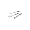 Sale Set barbecue 3 pezzi spatola, pinza e forchetta in acciaio inox con manico nero antiscivolo - Barbecue