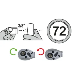 Chiavi- Set bussole + cricchetto 11 pz.