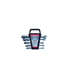 Chiavi- Set chiavi combinate a cricchetto testa snodata 5 pz.