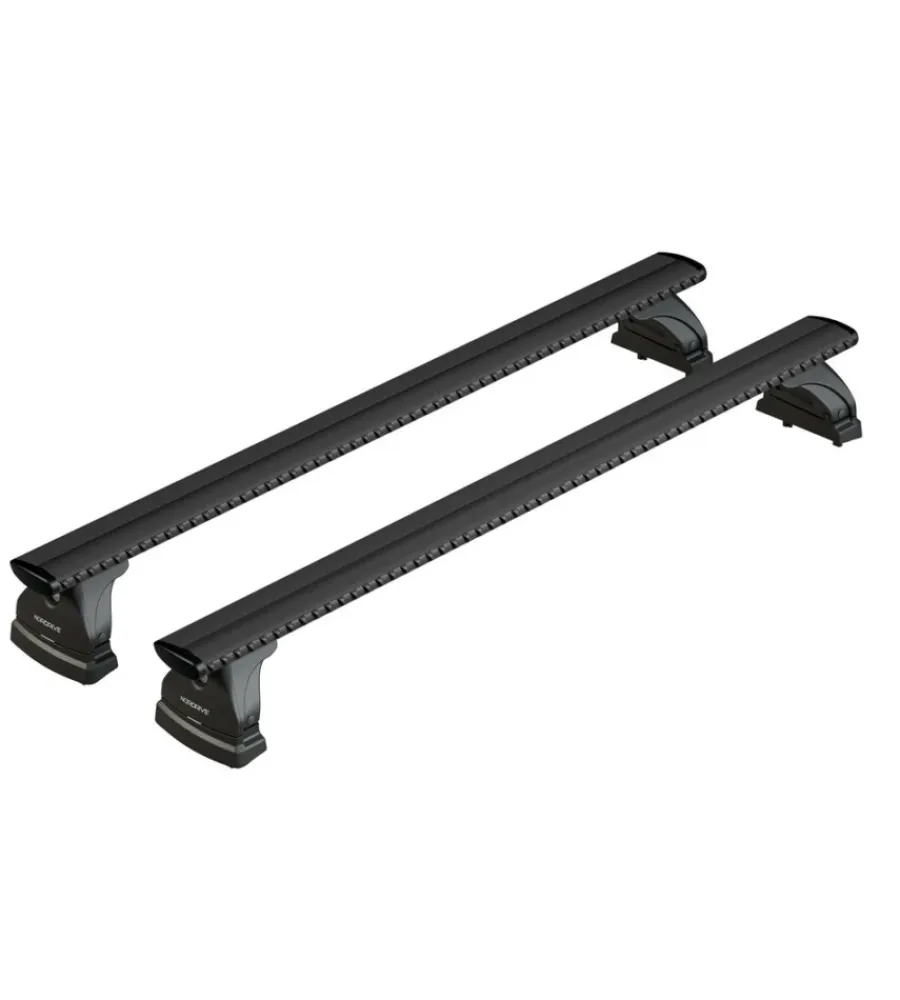 Portaggio-Nordrive Set completo barre portatutto "evos lp 224 silenzio black m" in alluminio - nk224lbm