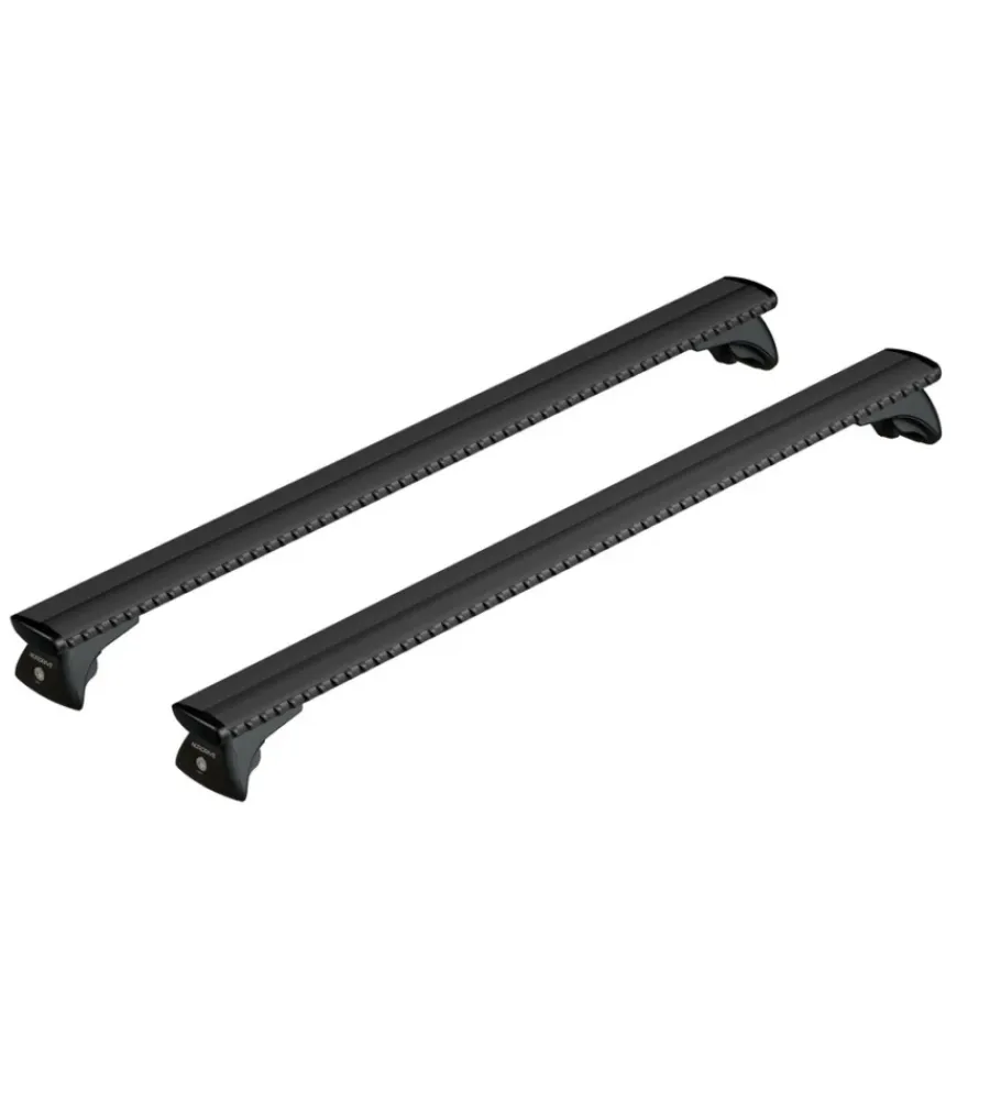 Best Set completo barre portatutto "evos silenzio black in-rail" in alluminio m 120 cm - n15100 Portaggio
