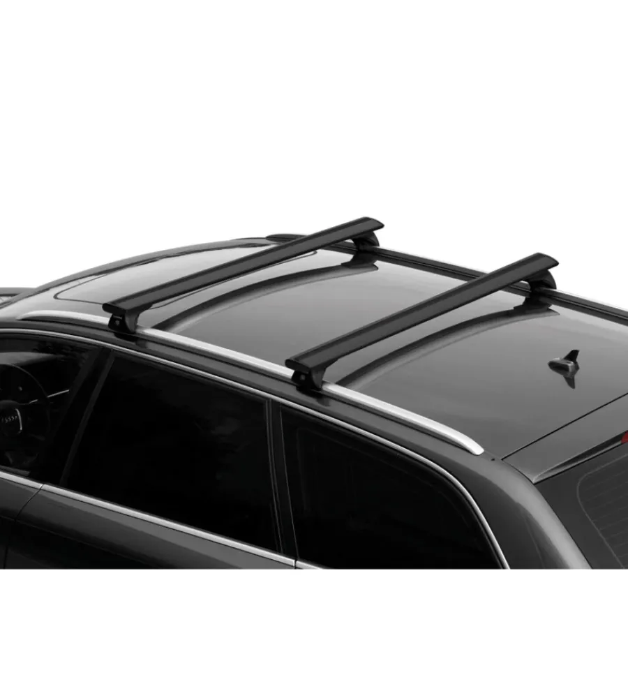 Best Set completo barre portatutto "evos silenzio black in-rail" in alluminio m 120 cm - n15100 Portaggio