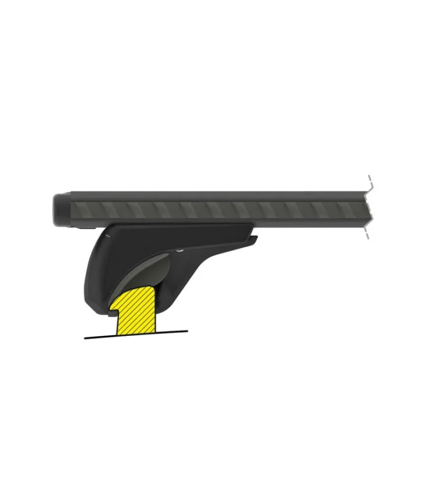 Best Set completo barre portatutto "evos silenzio black in-rail" in alluminio m 120 cm - n15100 Portaggio