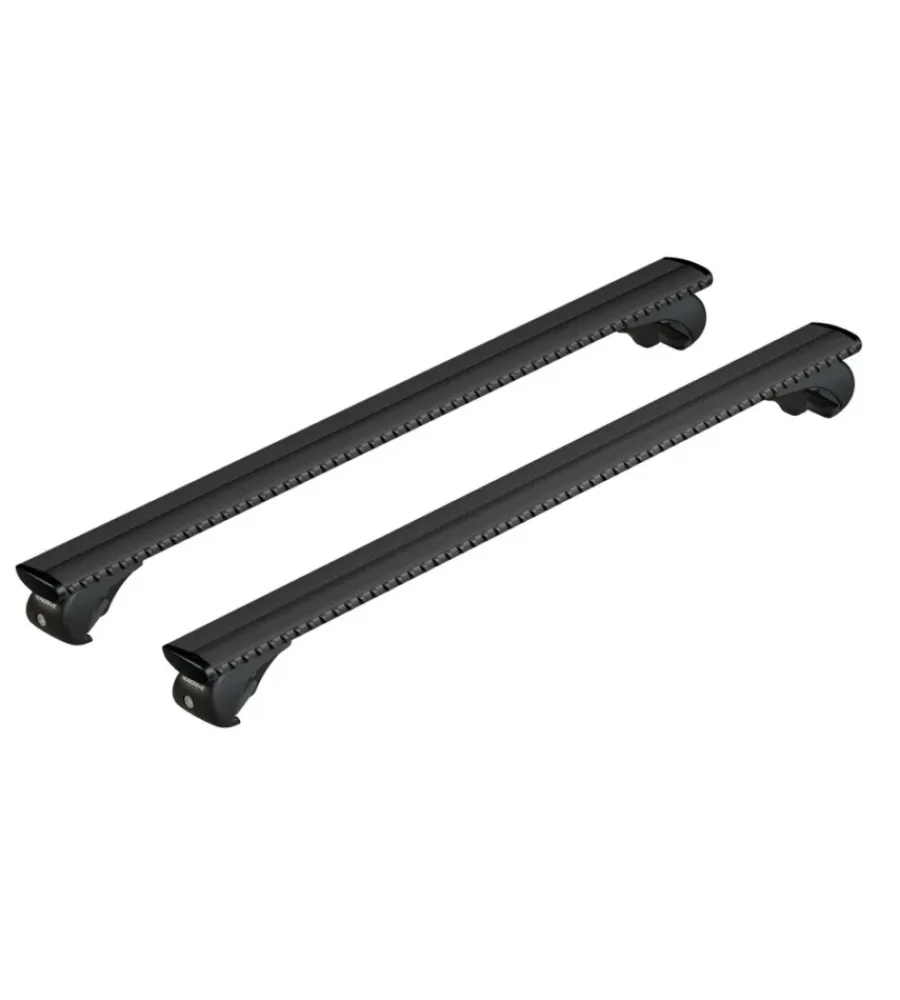 Portaggio-Nordrive Set completo barre portatutto "evos silenzio black rail" in alluminio l 128 cm - n15091