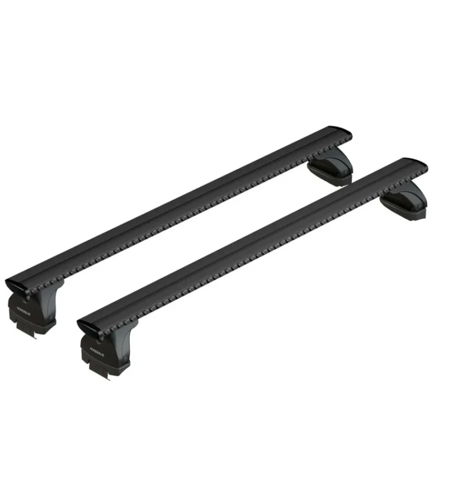 Portaggio-Nordrive Set completo barre portatutto "evos lp 219 silenzio black l" in alluminio - nk219lbl