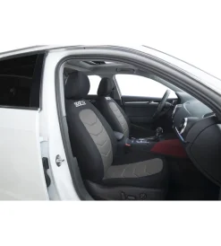 Hot Set completo spc1019 coprisedili auto universali nero e grigio righe Auto Interno